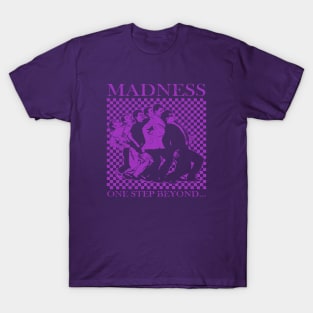 Madness - Retro Checkerboard Purple T-Shirt